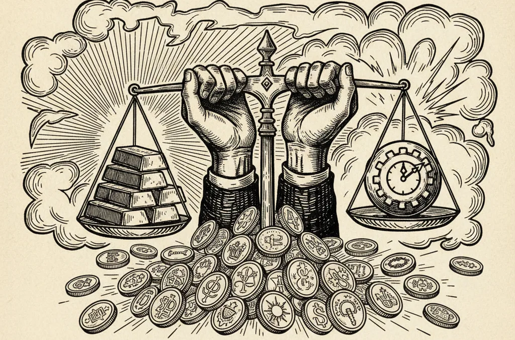 Featured image for article: Gold Holds Above $5,000 as Rate Cuts and Risk Collide