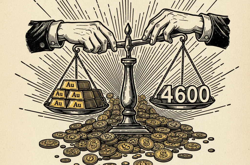 Featured image for article: Gold Holds $4,600 Despite Sharp Monthly Drop