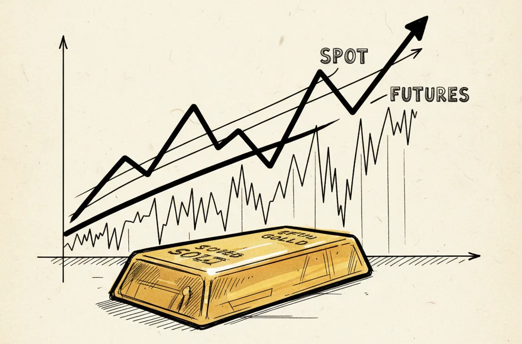 Gold spot price vs futures price explained (2026)