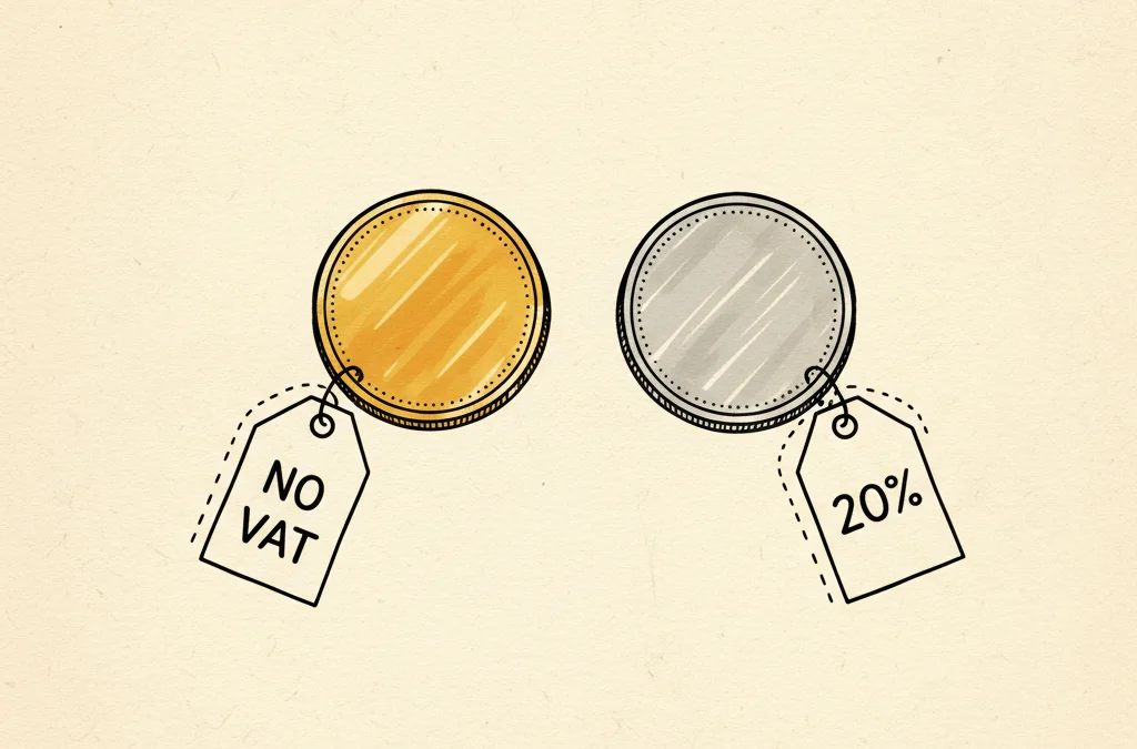 VAT on gold and silver in the UK (2026)